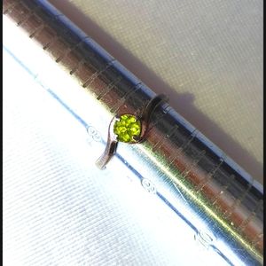 Silver 925 HAN peridot ring 8 3/8